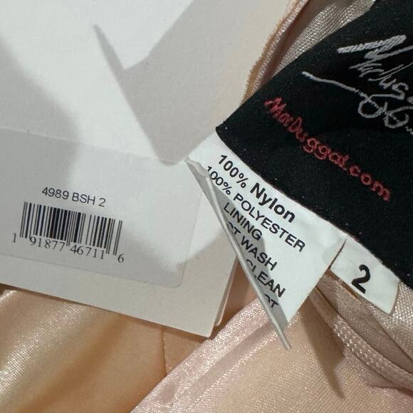 Mac Duggal Embellished One Shoulder Sequin Gown Rose Gold Size 2 NWT - Picture 11 of 14